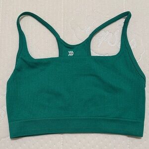 Green Ribbed Sports Bralette size L